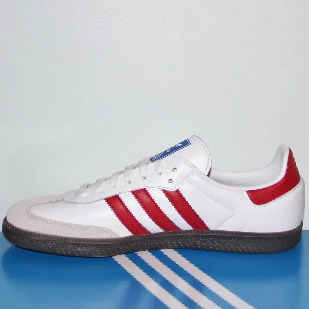 Adidas Originals Samba OG Shoes Mens 11.5 White Scarlet